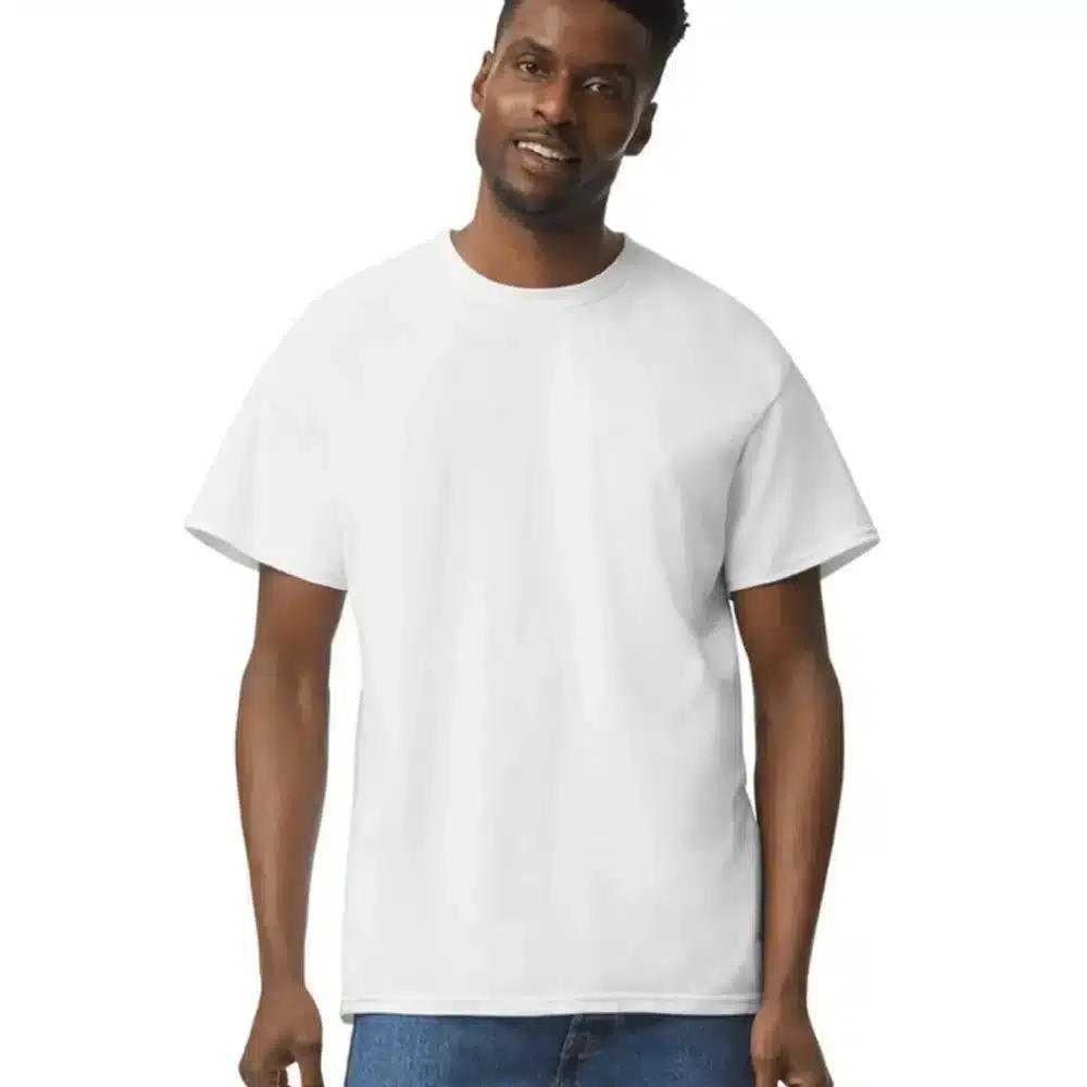 camiseta blanca gildan heavy cotton