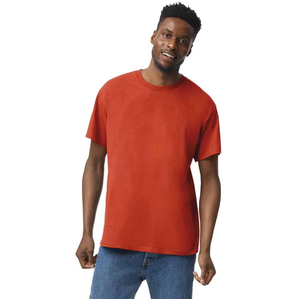 camiseta gildan heavy color antique orange