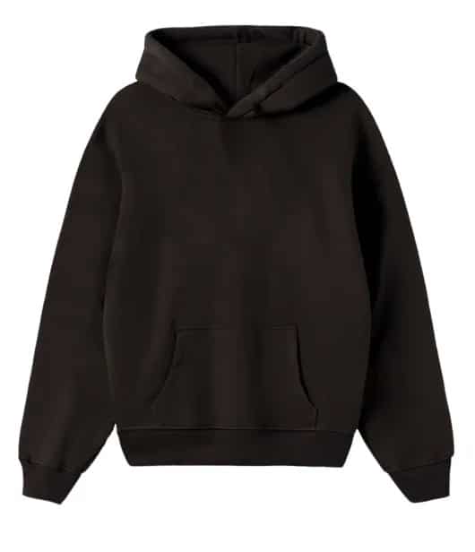 hoodie oversize heavy 320 gsm black coffe