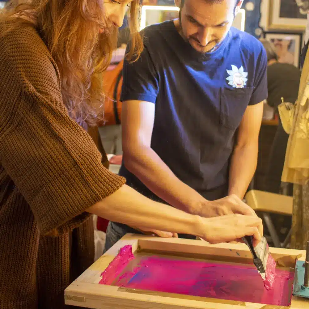 taller de serigrafia en la Perrockia